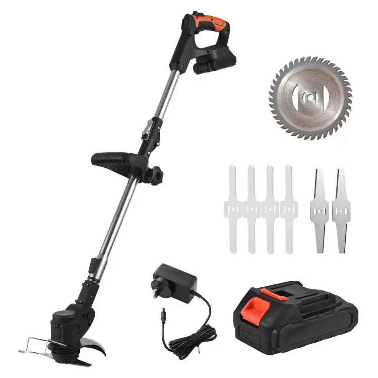 Cordless Grass Trimmer Weed Wacker 21V Weed-Wacking Machine with LCD Screen Lightweight Adjustable Height Metal Cutting Blade fo