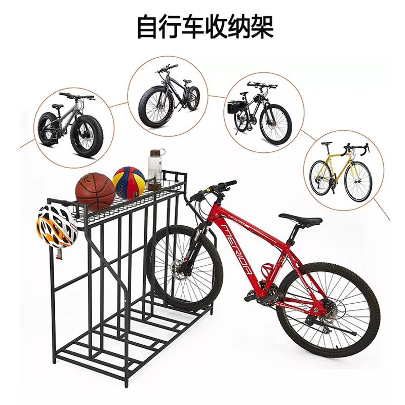 Wholesale metal bike display stand bike rack hook floor storage stand bicycle parking rack