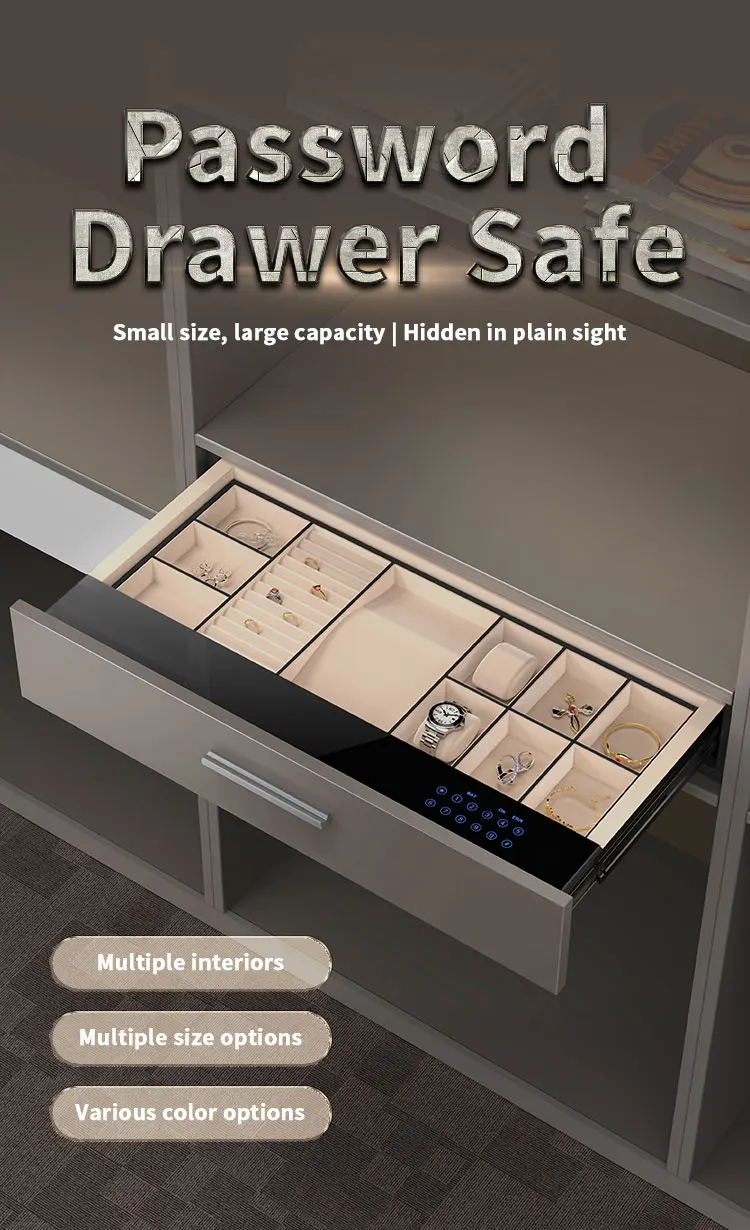 product ceqsafe smart luxury small household wardrobe with embedded automatic drawer safe smart password safe-1