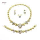 Jewelry Set JHT207 Wholesale 18K Gold-plated Fashion Leopard Head Women's Jewelry Diamond Set