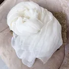 Linen Scarf White Silk Linen Scarf For DIY Dyeing Silk Scarf For Painting