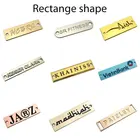 Metal Metal European Standard Custom Light Gold Plating Brand Name Logo Engraved Metal Garment Label Tags
