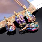 Stone Pendant Natural Raw Stone Necklace Irregular Pendant Necklace For Women