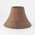 2020 New Style Home Decorative Living Room Lighting Rattan Lampshade Rattan Base Table Lamps