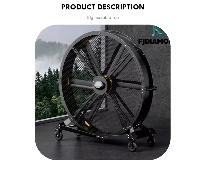Industrial Hvls Floor Fan, 1.5M, 2M, 220V - detail 2