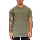 New Custom Quick-drying Cotton Fabric Fitness Men's Acid Wash T-shirt