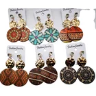 Earrings Women Earrings Fashion Wooden Statement Earrings Women