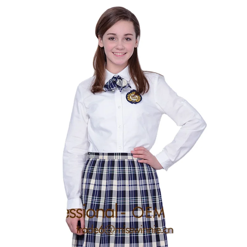Customized Girls' Primary School Uniform Kids School Uniforms Girls Wholesale Clothes girls kids school uniform