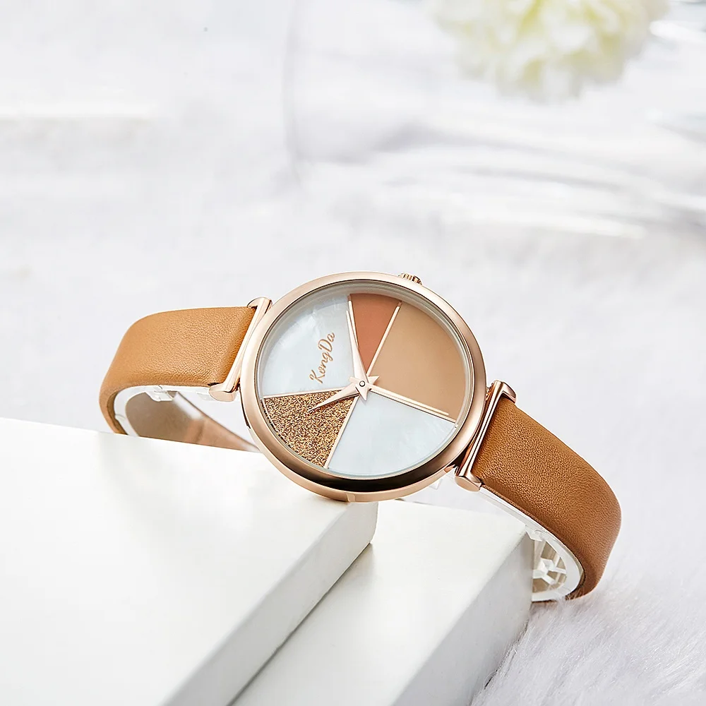 Leather Strap 3ATM Water Proof Stylish Women's Watch Stainless Steel Case Custom Branded New Watch For Women