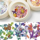Nail Decor Nail New Spring Nail Art Decoration Colorful Flowers Leaves Birds And Butterflies Nail Wood Pulp