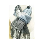 Factory Supply Camel 100% Wool Soft/Warm Ladies Wool Plaid Scarf For Autumn And Winter