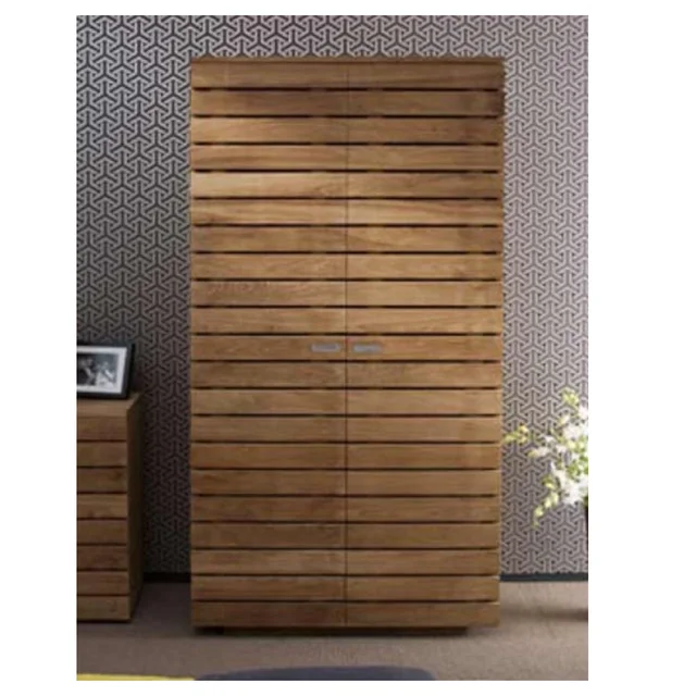 Wooden Wardrobes for Bedroom Furniture For Villa Teak Furniture Wardrobe 2 doors Solid Wood Closet Armoire Teak Wardrobes Woods