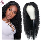 FH Lace Frontal Closure Wig Water Wave Swiss Transparent Lace Wig Brazilian Hd Lace Front Human Hair Wig