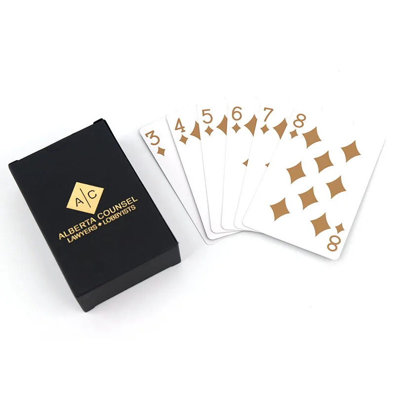 2025 Custom LOGO Surface Finishing Material Packaging Printing High Quality Gold Edge Gold Foil Luxury Poker Paper Playing Card 14 -