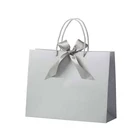Paper Bag Paper Bag Suppliers Personalized Design Colorful Ribbon Luxury Gift Paper Shopping Bag With Your Own Logo
