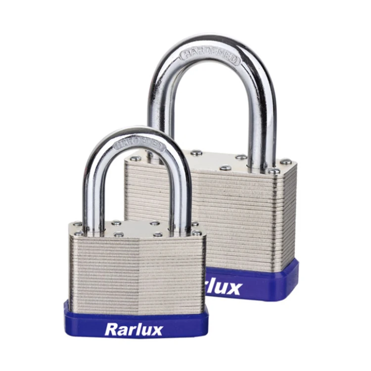 Rarlux 30-60mm High security anti-theft padlock Laminated steel body customized shackle Laminated padlock