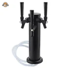 2022 New Design Stainless Steel Single/Double/Triple Black Beer Tower 3 Inch Draft Beer Tap Tower For Home Brewing