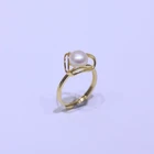 Pearl Ring Rings Factory Wholesale Gilded Injection Large Natural Freshwater Baroque Pearl Ring