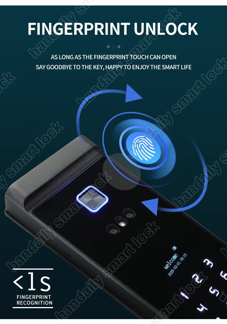 waterproof tuya app electronic digital locks 3d face recognition biometric fingerprint smart door lock with israel 6085 mortise w8852-6