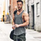 Vest Gym Wholesale Men Singlets Muscle Sports Vest Sleeveless Fitness Gym Tank Top With Custom Logo
