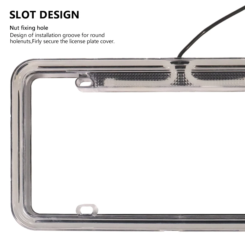 300*150mm Lighted Licence Plate Frame Colourful Lighted Licence Plate Frame for USA manufacture