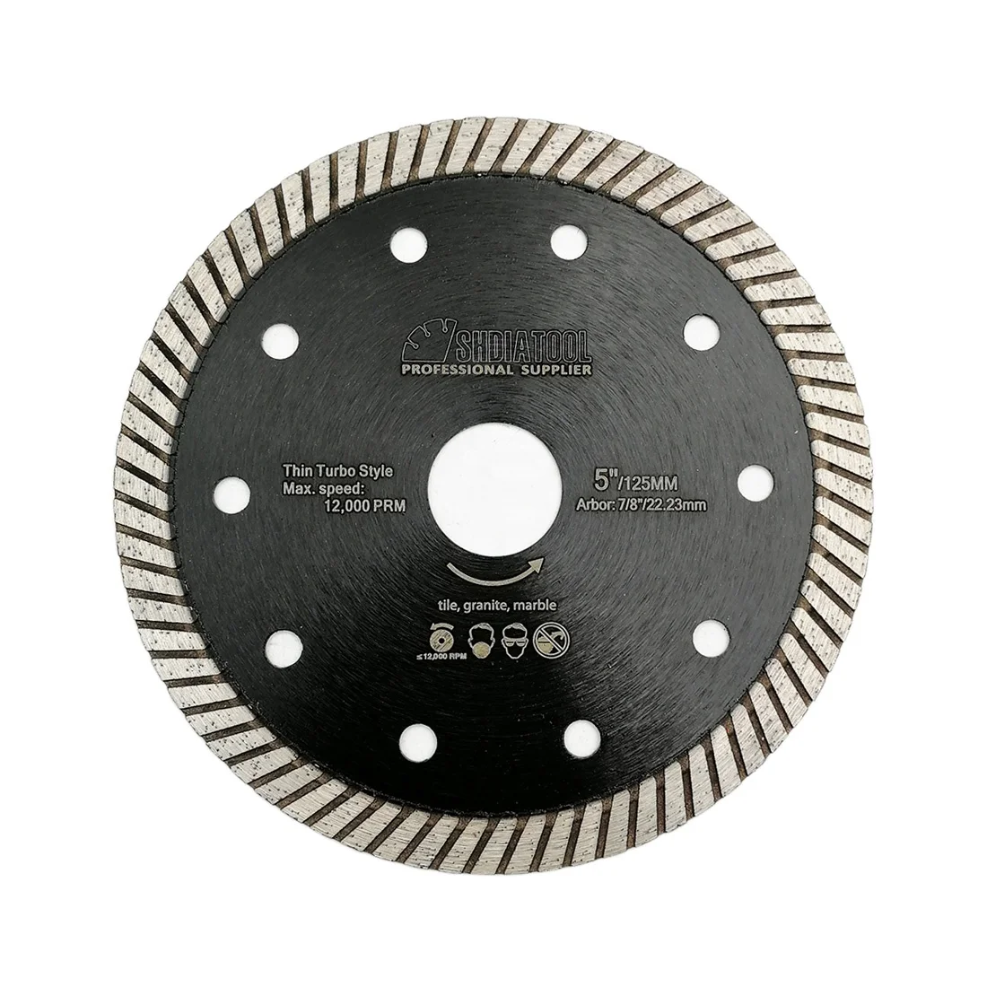125mm 5 Angle Grinder Disc Thin Diamond Dry Cutting Disc Porcelain Tile Turbo 