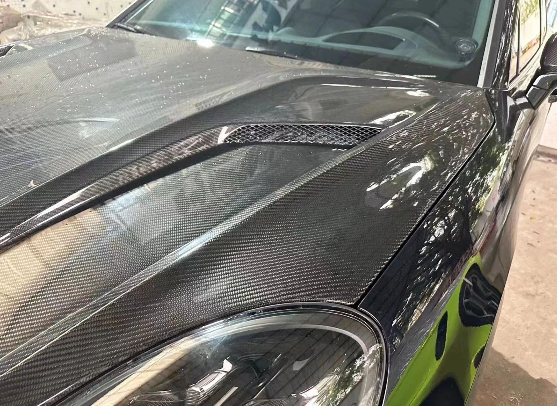 Dry Carbon Fiber Engine Cover Light Weight Hood For Porsche Cayenne 9y0