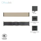 Socket with USB charger for under desk cable management