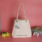 Tote Bag Colorful Material Tote Bag With Logo Printing Rope Handle Tote Bag For School