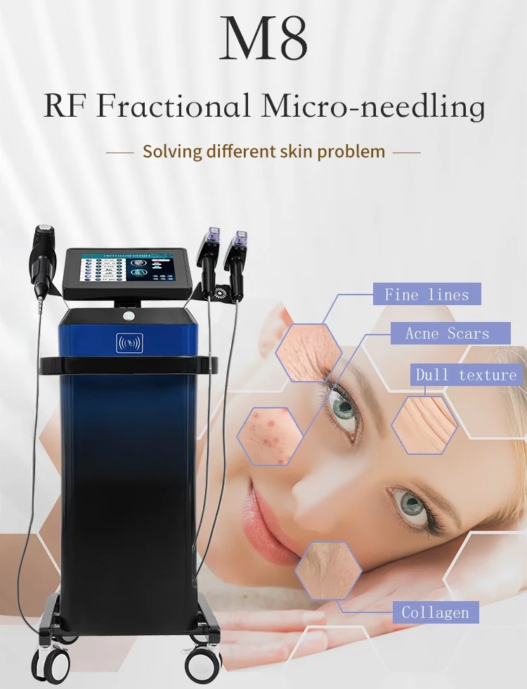 Professional 3-in-1 RF Microneedling Machine MFR + SFR + Ice Hammer System 2 Discover a professional 3-in-1 RF Microneedling Machine combining MFR, SFR, and Ice Hammer cooling for advanced skin tightening, acne scar removal, and collagen regeneration. Designed for clinics and med spas. Professional 3-in-1 RF Microneedling Machine MFR + SFR + Ice Hammer System