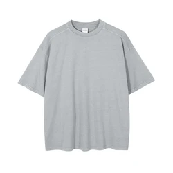 Wholesale High Quality Drop Shoulder Plus Size Unisex T-shirt Printed Custom Blank Vintage Men's T-shirts