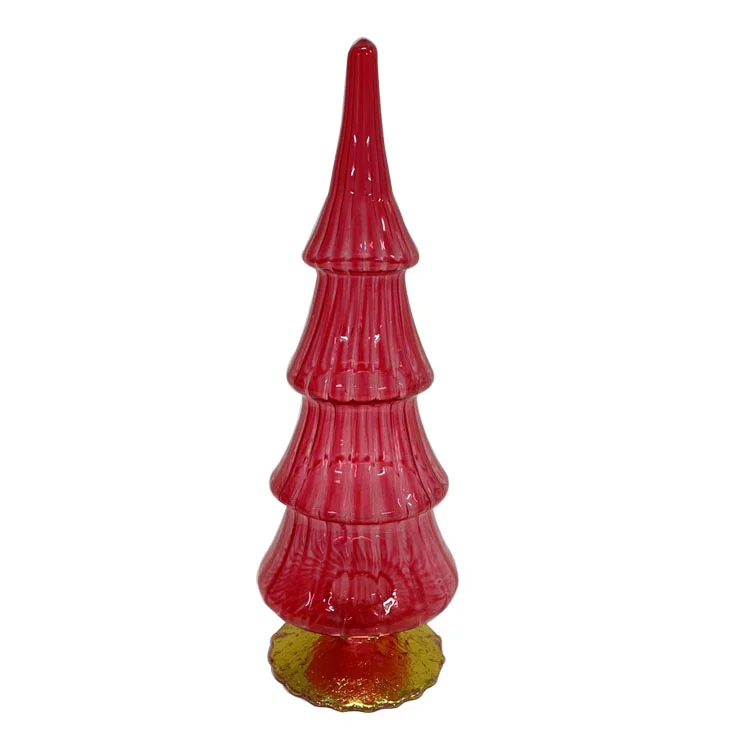 Wholesale Christmas decor supplier hand blown glass decoration christmas tree manufacture