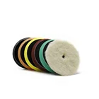 Car Pads For Wool Buffing 6 Pcs 5 Inch Car Polish Buffing Foam Pads Wool Pads Set For Auto Polishing