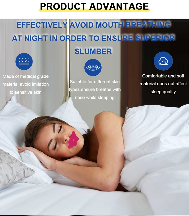 Bamboo Silk Mouth Tape for Sleeping Sleep Strips Nose Breathing Cute Lip Tape for Sleeping details