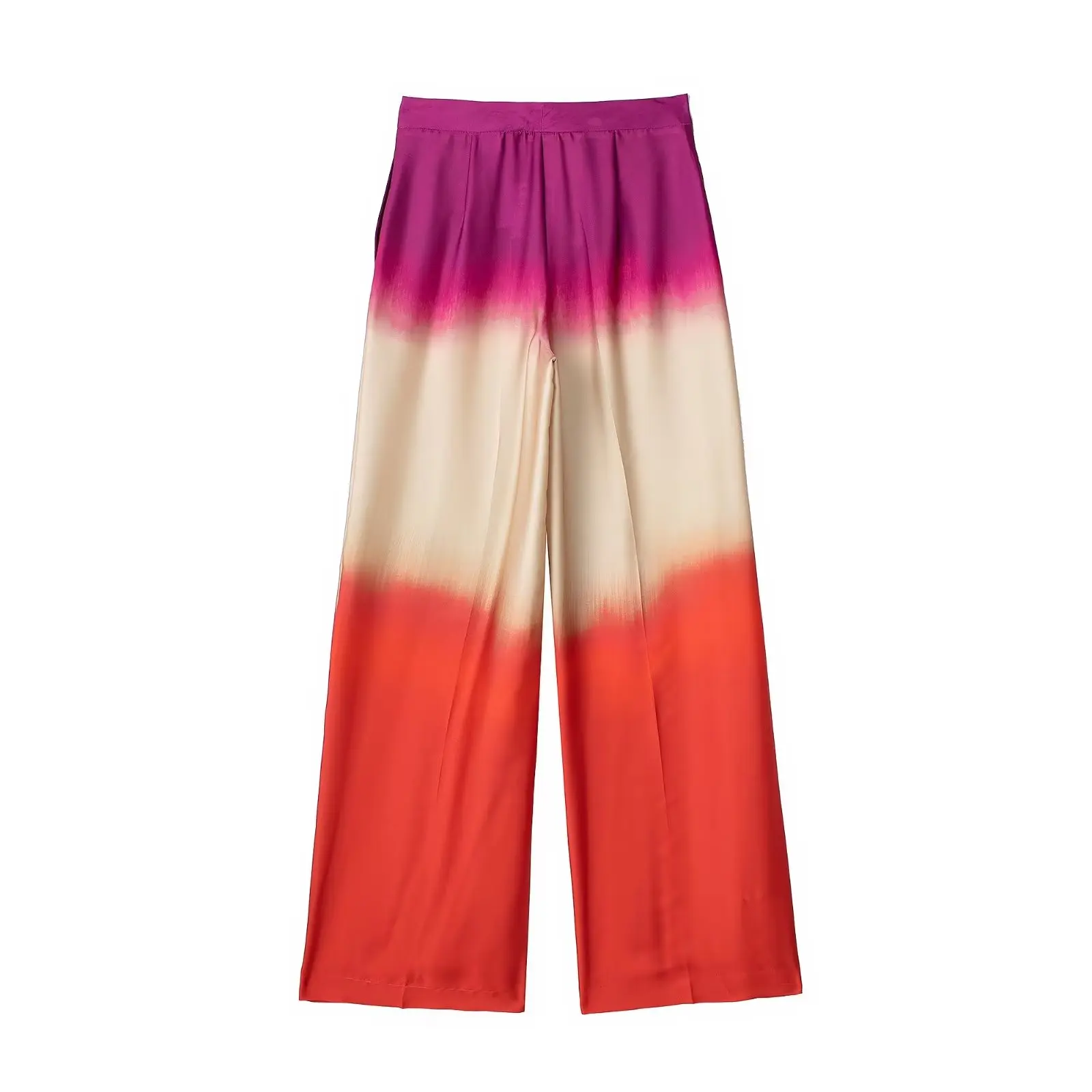 Women 2024 New Chic Fashion Tie-dye printing Pants Vintage High waist Female Trousers Mujer