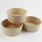 Paper Cups Custom Printing Disposable Kraft Paper Lid 26oz Soup Cups