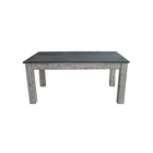New Arrival Rustic Shabby Chic Black Solid Wooden Table Top Dinning Table With Durable Design