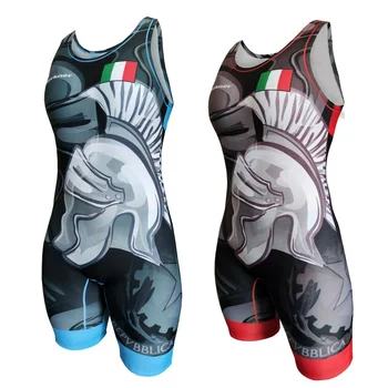 Custom sublimated printing sexy women wholesale breast cancer wrestling singlet for men