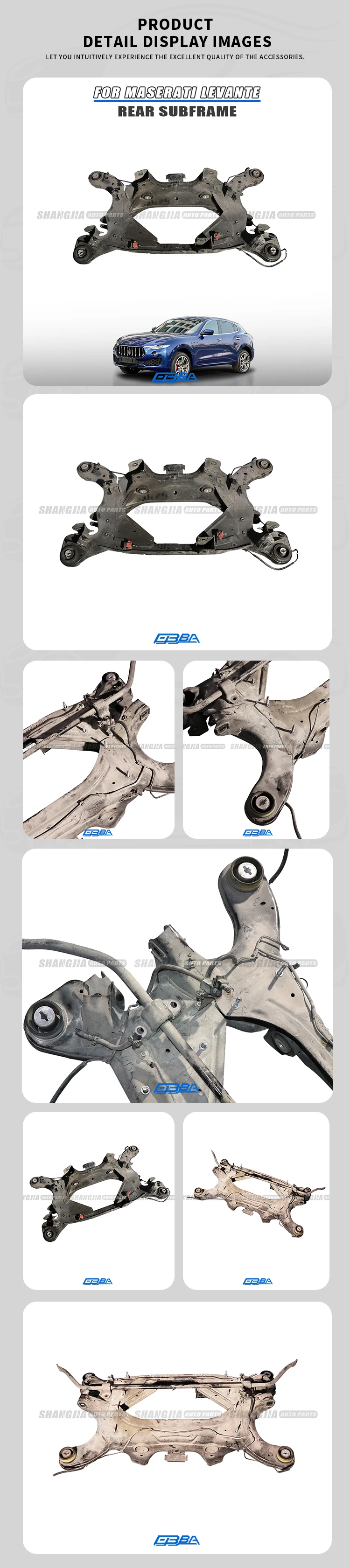 Good Quality Aluminum Car Parts Rear Subframe For Maserati Levante 2017 OE 670103622 Engine Cradle factory