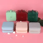 Jewelry Box Customized Logo Travel Jewelry Case PU Leather Velvet Small Leather Organizer Travel Jewelry Box