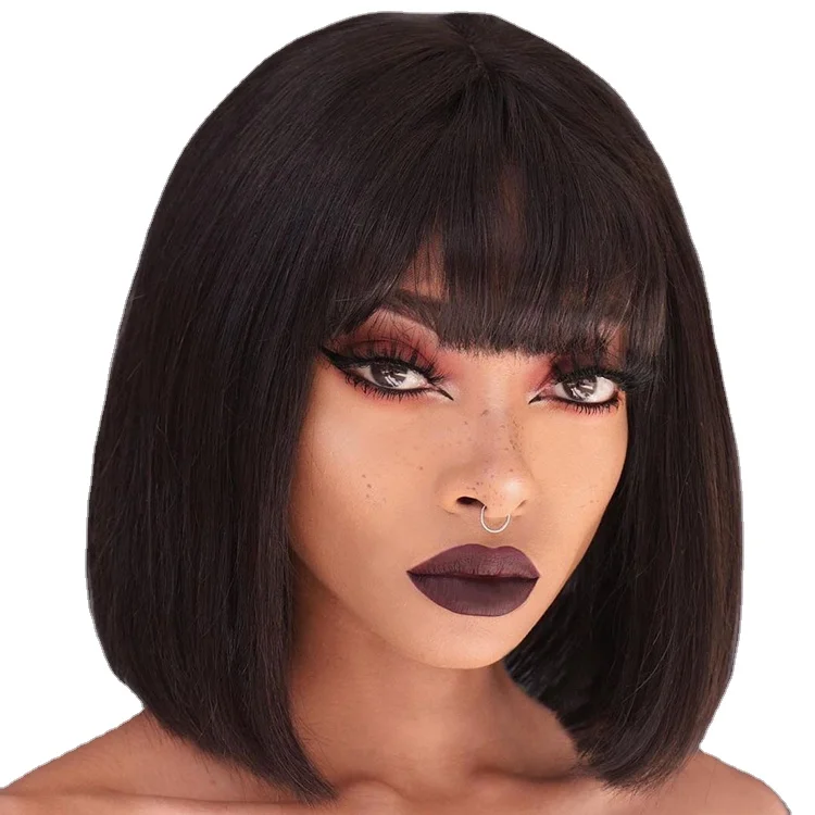 Stfantasy Female Fringe Bob Wigs Straight Wig Length Natural Heat Resistant  Fiber Black Synthetic Bob Wig - Buy Synthetic Bob Wigs,Bob Wig,Synthetic  Wigs Ombre Product on 