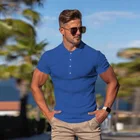 White Shirt Custom Summer Pleated Muscle Men'S White Business T Shirt Blank Slim Fit Formaldress Polo Cotton
