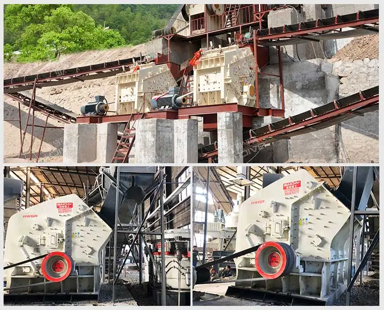 Impact crusher 300tph installation under engineer's guidance 