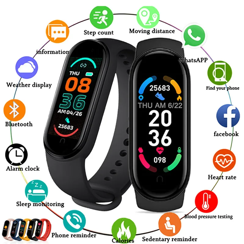 2022 New M6 Smart Watch Strap Wristband Waterproof Sport Heart Rate Monitor  Reloj Inteligente M6 Smart Band Bracelet - Buy 2022 New M6 Smart Watch  Strap Wristband,Waterproof Sport Heart Rate Monitor Reloj