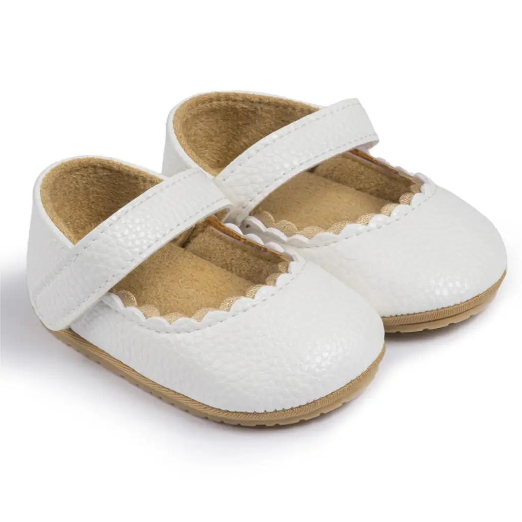 Wholesale Cheap Newborn Girls Shoes PU Leather Breathable Soft Sole Holiday Party Baby Dress Shoes for Princess Girls