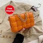 New Bag 2020 New Trendy Net Red Thick Chain Woven Messenger Small Square Single Shoulder Hand Bag