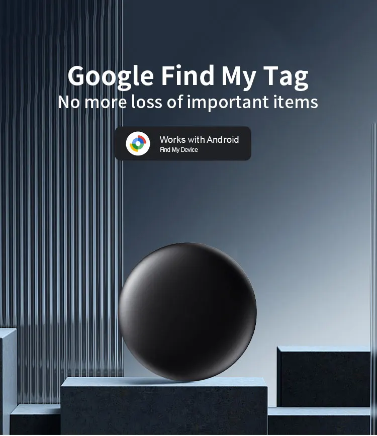 RSH OEM Android Tag Google Find My Device Find Hub Custom Logo Smart GPS Tracker & Locator Key Finder for Luggage Pets Wallets manufacture