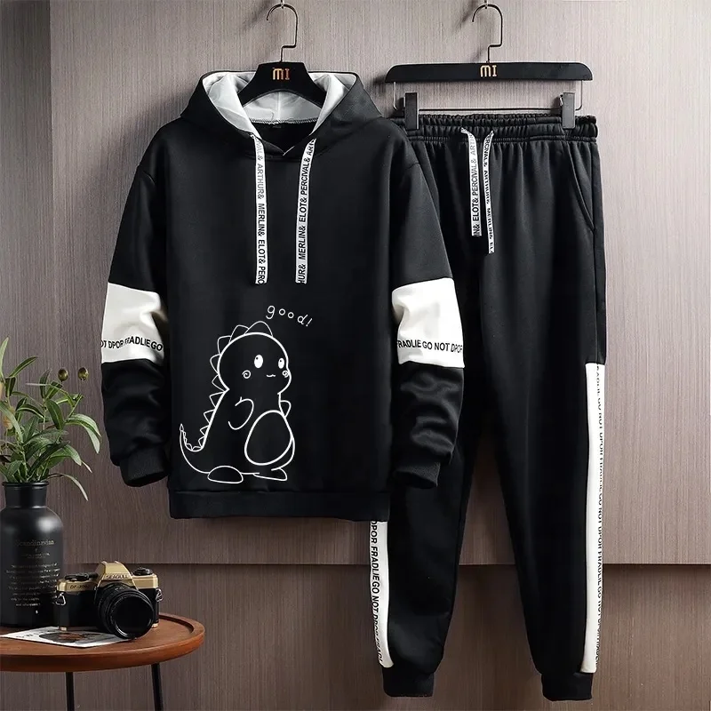 Men's sportswear 2 hoodies jogging sportswear for men's leisure sports long-sleeved pullover suit