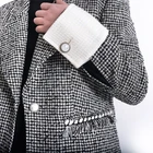 Jacket New Style Ladies Autumn Warm Luxury Tweed Jacket Casual Polyester Women Suit