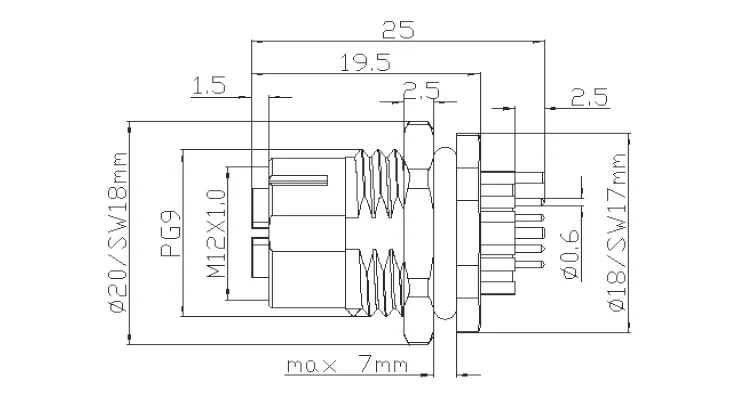 high quality manufacturers female m12 x code to rj45 cable